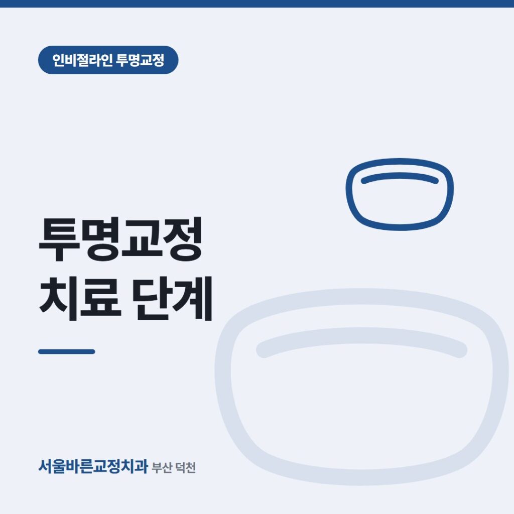 인비절라인 투명교정 치료 단계 카드